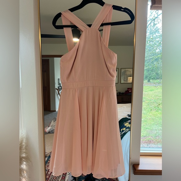 Lulu’s forevermore blush pink skater dress - Picture 4 of 5